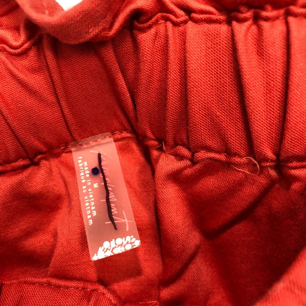 Free People Spring Trekker Wind Pants Pull on Jogger Hot Sauce Orange M - Picture 6 of 7